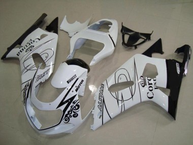 Weiß Corona 01-03 Suzuki GSXR 600-750 Verkleidung