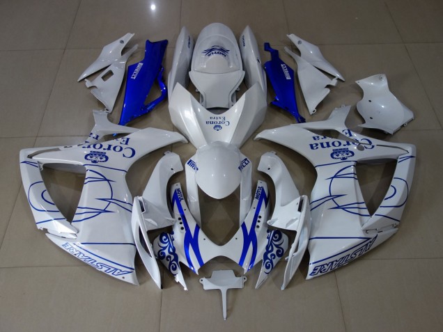 Weiß Corona 06-07 Suzuki GSXR 600-750 Verkleidung