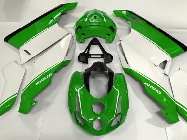 Weiß Grün & Schwarz 03-04 Ducati 749 999 Verkleidung