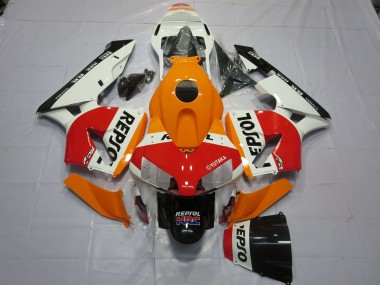 Weiß Orange Repsol 03-04 Honda CBR600RR Verkleidung