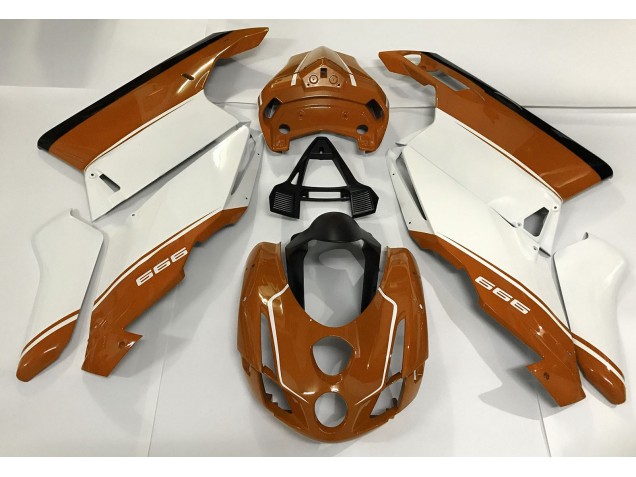Weiß Orange & Schwarz 03-04 Ducati 749 999 Verkleidung