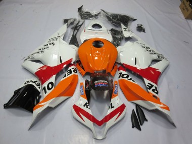 Weiß Repsol 09-12 Honda CBR600RR Verkleidung