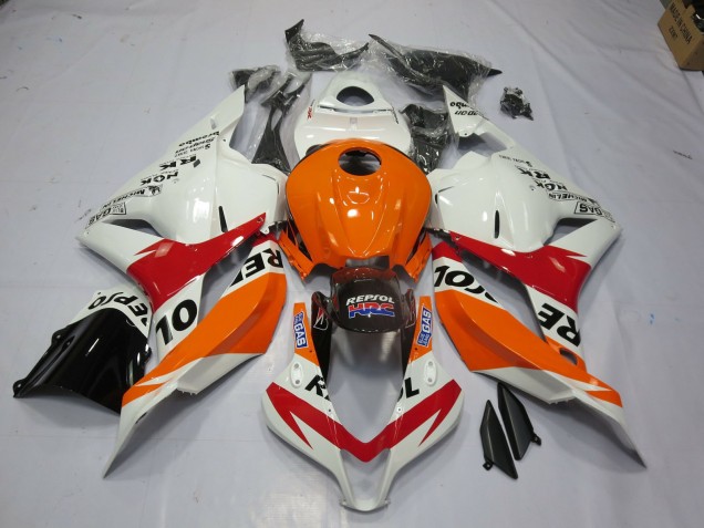 Weiß Repsol 09-12 Honda CBR600RR Verkleidung