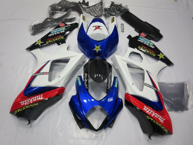 Weiß Rockstar 07-08 Suzuki GSXR 1000 Verkleidung
