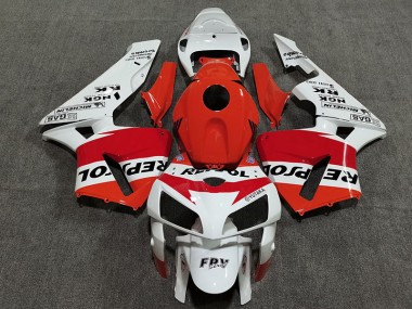 Weiß Rot & Orange Repsol 05-06 Honda CBR600RR Verkleidung