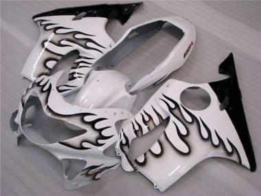 Weiß & Schwarz Flamme 99-00 Honda CBR600 F4 Verkleidung