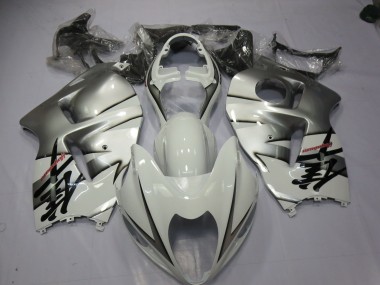 Weiß & Silber 97-07 Suzuki GSXR 1300 Verkleidung