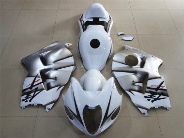 Weiß & Silber Glänzend 97-07 Suzuki GSXR 1300 Verkleidung