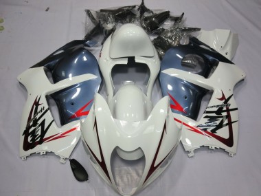 Weiß & Staubblau 97-07 Suzuki GSXR 1300 Verkleidung