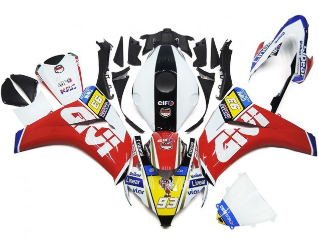93 Nummer Weiß & Rot 08-11 Honda CBR1000RR Verkleidung