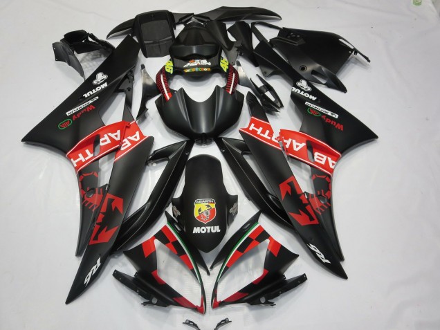 Abarth Matt Schwarz 06-07 Yamaha R6 Verkleidung