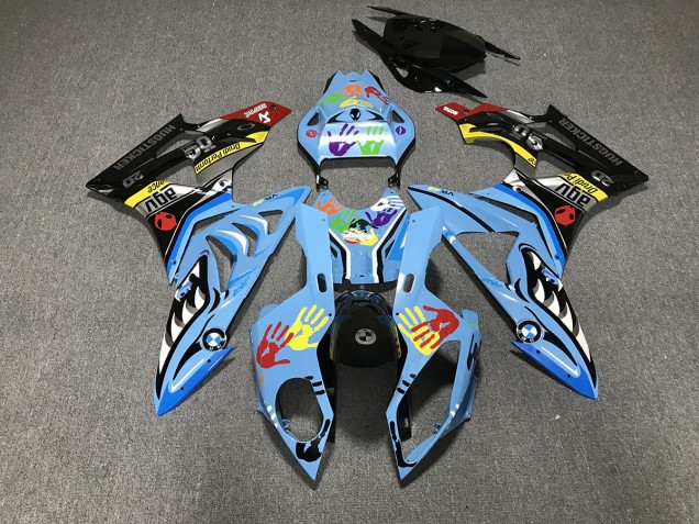 Alien Blau & Weiß 09-14 BMW S1000RR Verkleidung