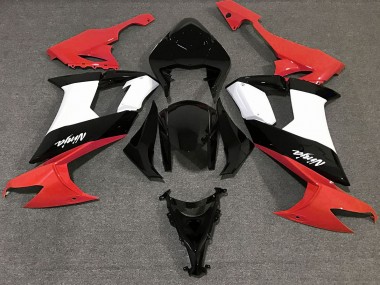 Aufkleber In Glänzendem Rot Schwarz & Weiß 08-10 Kawasaki ZX10R Verkleidung