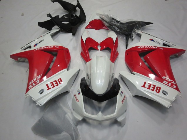 Beet Rot & Weiß 08-12 Kawasaki Ninja 250 Verkleidung
