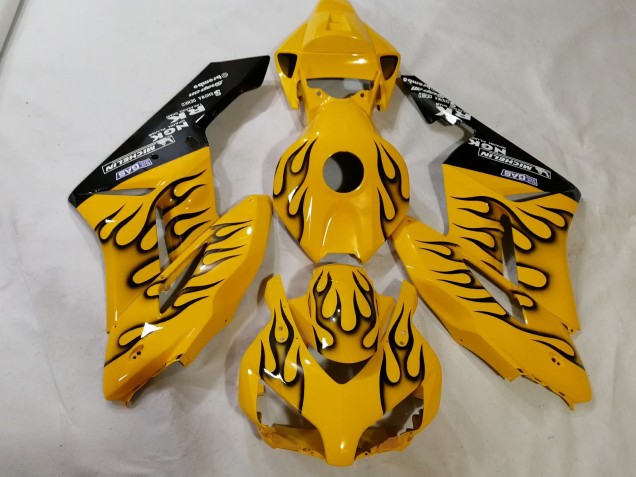Benutzerdefiniertes Gelb Flame 12-16 Honda CBR1000RR Verkleidung