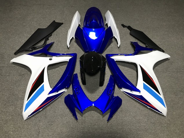 Blauweiß & Schwarz 06-07 Suzuki GSXR 600-750 Verkleidung