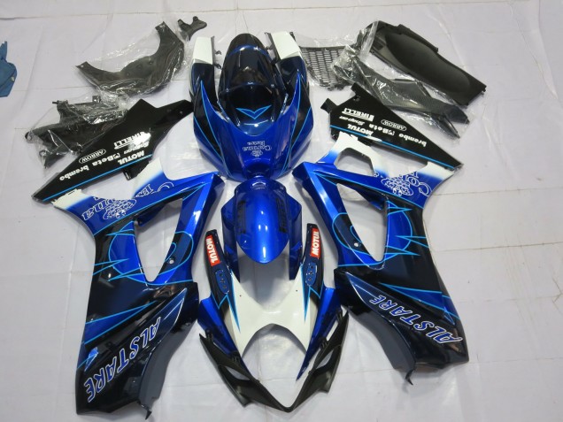 Blau & Schwarz Corona 07-08 Suzuki GSXR 1000 Verkleidung