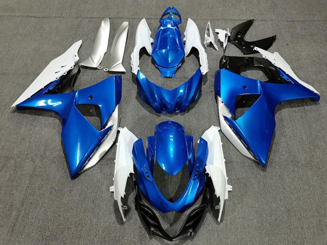 Blauweiß & Silber 09-16 Suzuki GSXR 1000 Verkleidung