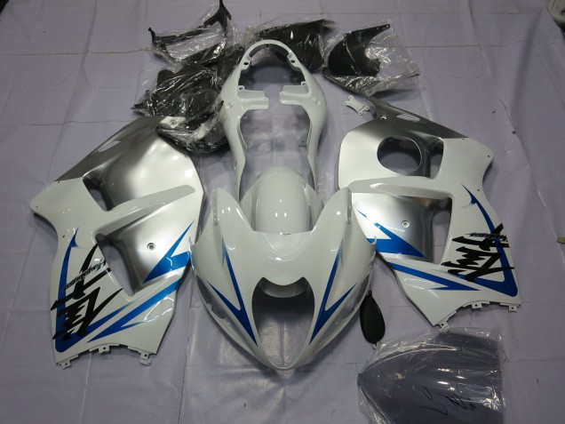 Blauweiß & Silber 97-07 Suzuki GSXR 1300 Verkleidung
