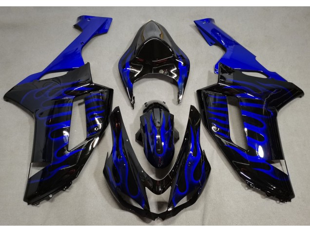 Blaue Flamme 07-08 Kawasaki ZX6R Verkleidung