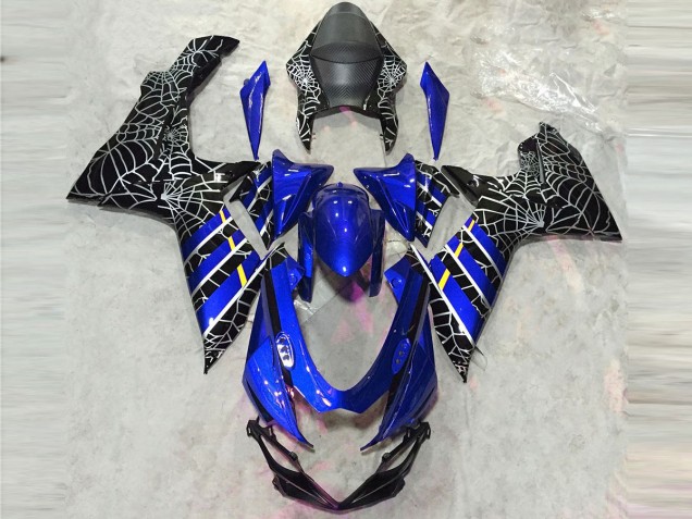 Blaue Spinne Glänzend 11-24 Suzuki GSXR 600-750 Verkleidung
