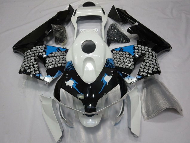Blaue Weiße & Schwarze Spritzer 03-04 Honda CBR600RR Verkleidung