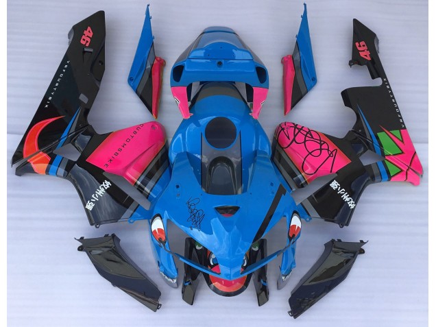Blauer Hai & Rosa 05-06 Honda CBR600RR Verkleidung