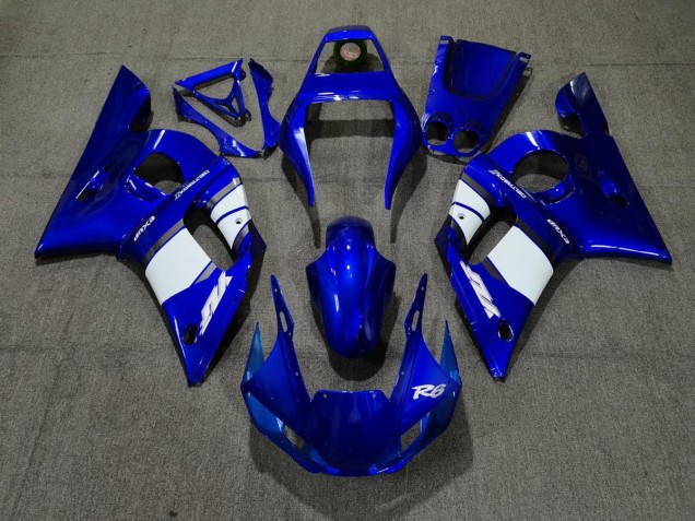 Blauweißes Design 98-02 Yamaha R6 Verkleidung