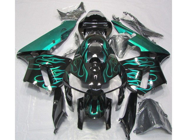 Blaugrün Glänzend Flamme 05-06 Honda CBR600RR Verkleidung