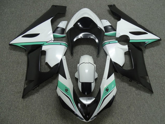 Blaugrün Weiß & Schwarz 05-06 Kawasaki ZX6R Verkleidung