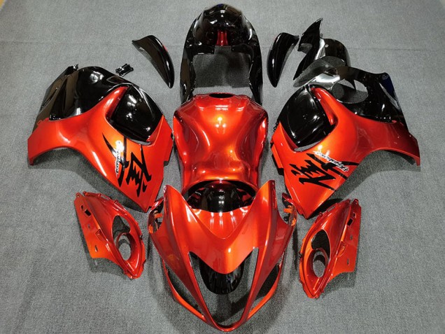 Candy Orange & Glänzend Schwarz 08-20 Suzuki GSXR 1300 Verkleidung