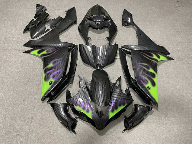 Carbonfaser-Stil Mit Flammen 07-08 Yamaha R1 Verkleidung