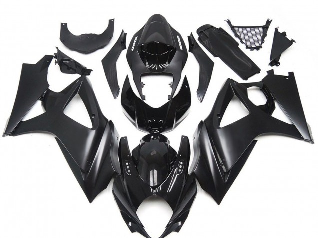 Custom Matt Schwarz Slick 07-08 Suzuki GSXR 1000 Verkleidung