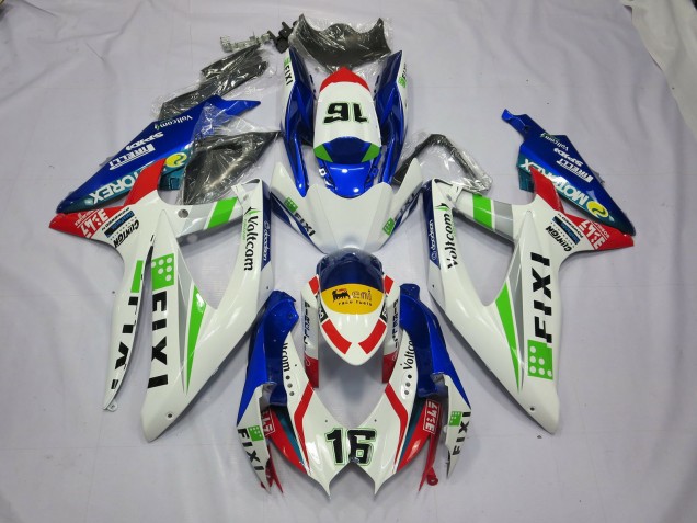 Fixi Blau 08-10 Suzuki GSXR 600-750 Verkleidung