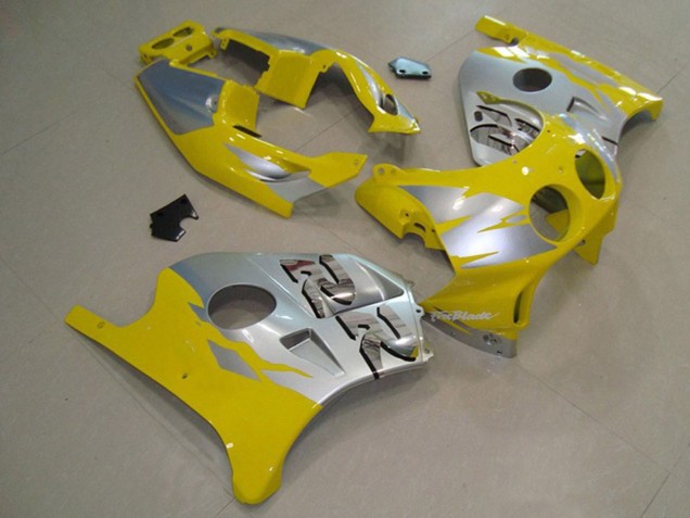 Gelb Silber 90-98 Honda CBR250RR Verkleidung