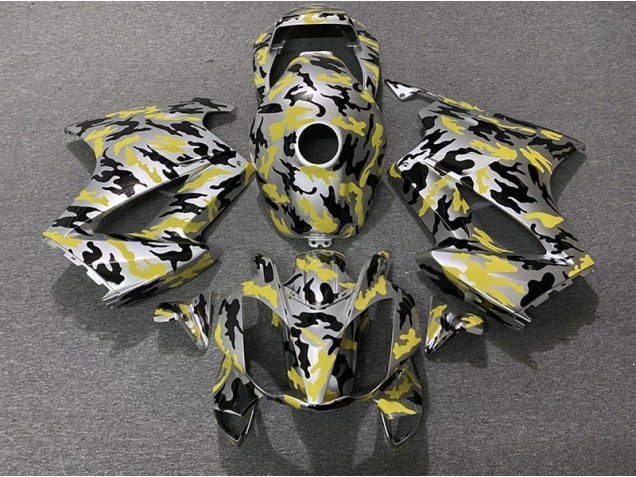 Gelb Tarnung 02-12 Honda VFR800 Verkleidung