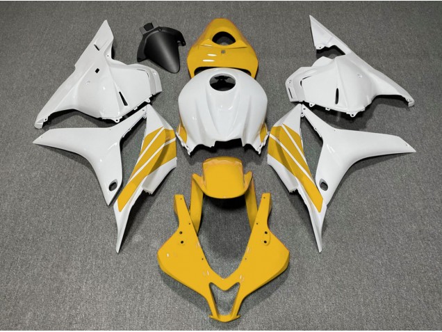 Gelber & Weißer Seitenstreifen 09-12 Honda CBR600RR Verkleidung