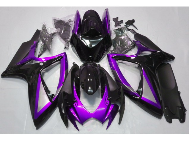 Glanz Lila & Schwarz 06-07 Suzuki GSXR 600-750 Verkleidung