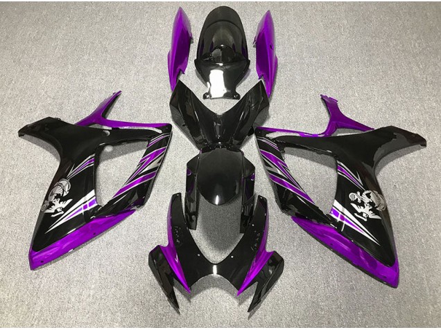 Glanz Lila & Schwarzes Design 06-07 Suzuki GSXR 600-750 Verkleidung