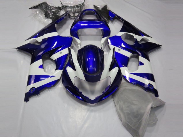 Glänzend Blau & Weiß 00-02 Suzuki GSXR 1000 Verkleidung