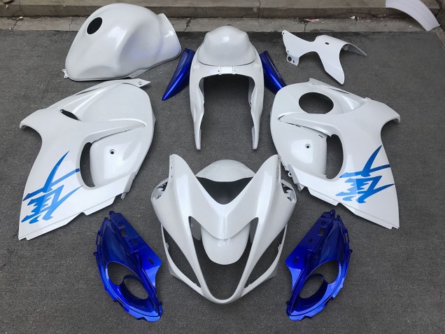 Glänzend Weiß & Blau 08-20 Suzuki GSXR 1300 Verkleidung