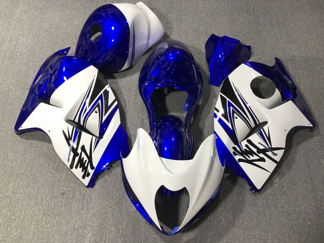 Glänzend Weiß & Blau 97-07 Suzuki GSXR 1300 Verkleidung