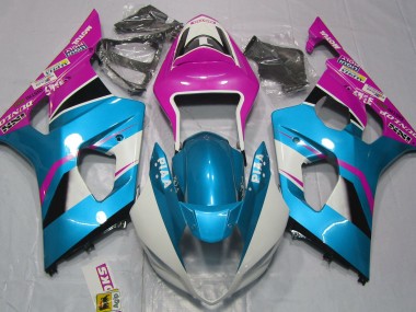 Glänzend Blau & Matt Schwarz 03-04 Suzuki GSXR 1000 Verkleidung