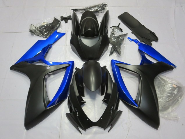 Glänzend Blau & Matt Schwarz 06-07 Suzuki GSXR 600-750 Verkleidung