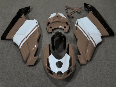 Glänzend Braun & Weiß 03-04 Ducati 749 999 Verkleidung