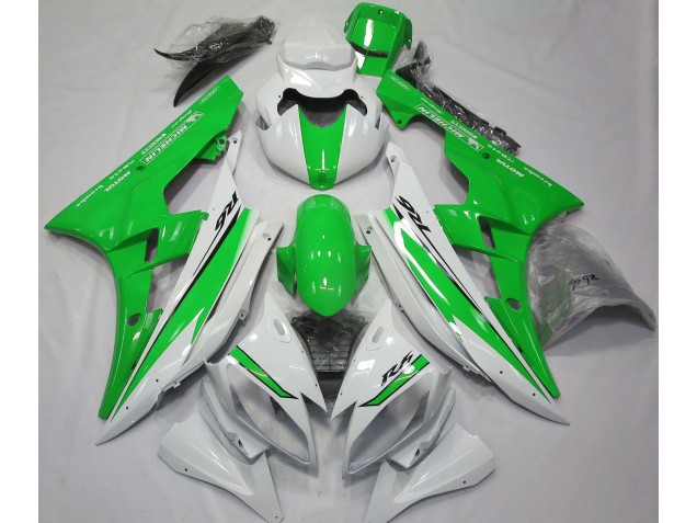 Glänzend Weiß & Grün 06-07 Yamaha R6 Verkleidung
