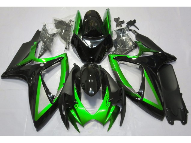 Glänzend Grün & Schwarz 06-07 Suzuki GSXR 600-750 Verkleidung