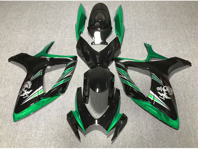 Glänzend Grün & Schwarz Design 06-07 Suzuki GSXR 600-750 Verkleidung