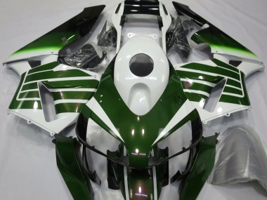 Glänzend Weiß & Grün Verblassen 03-04 Honda CBR600RR Verkleidung