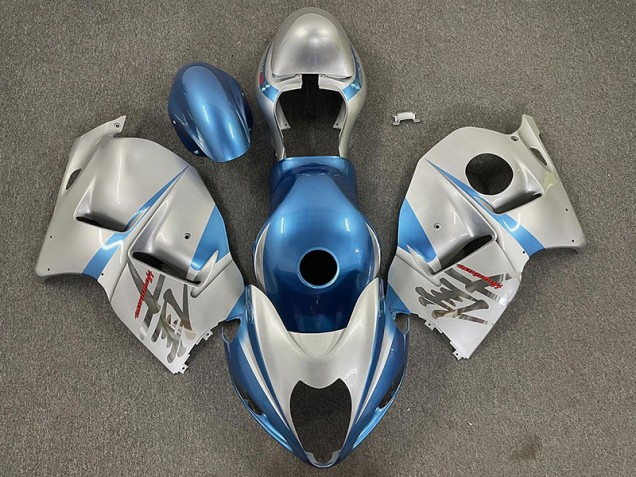 Glänzend Hellblau & Silber 97-07 Suzuki GSXR 1300 Verkleidung